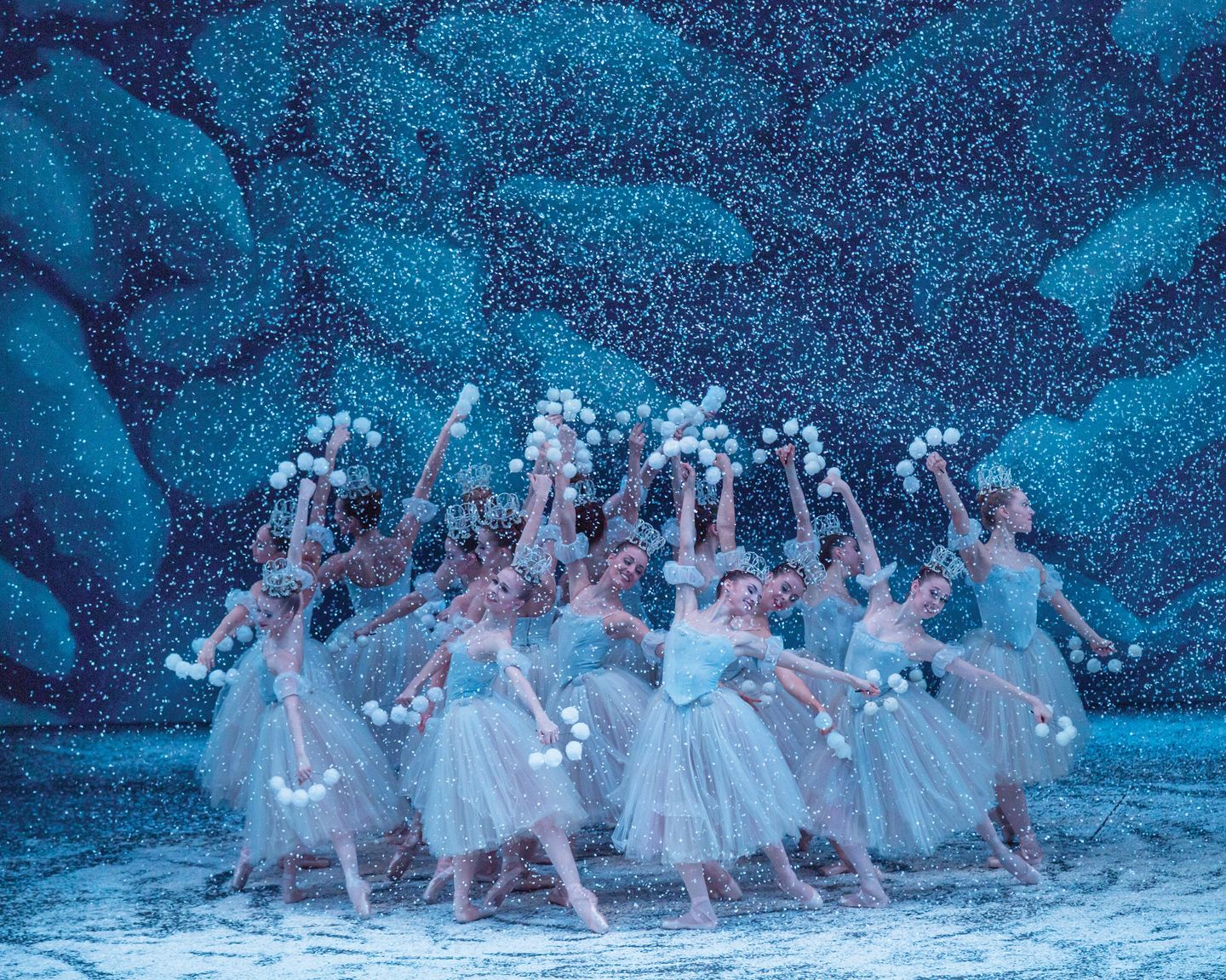 Ballet dancers in snow