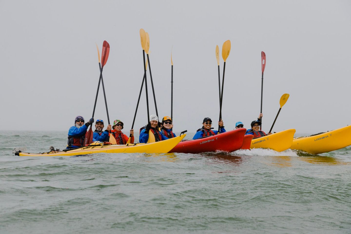 Group on kayaks