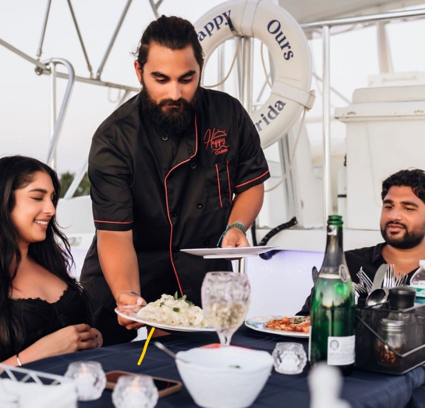 Man serving dinner