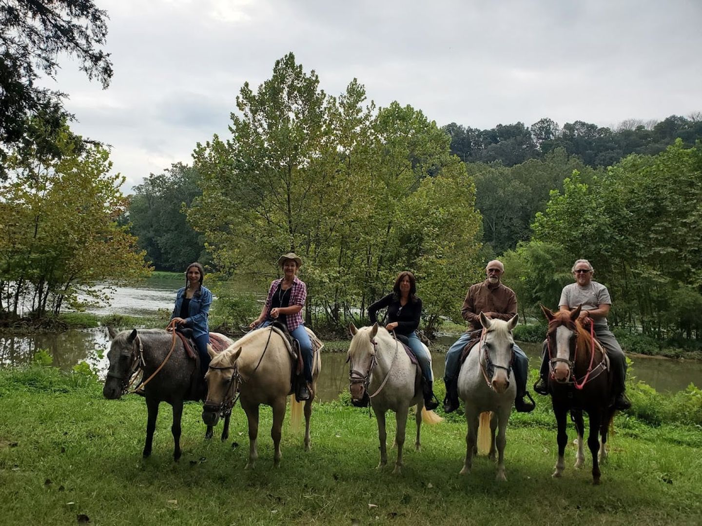 Group on horses