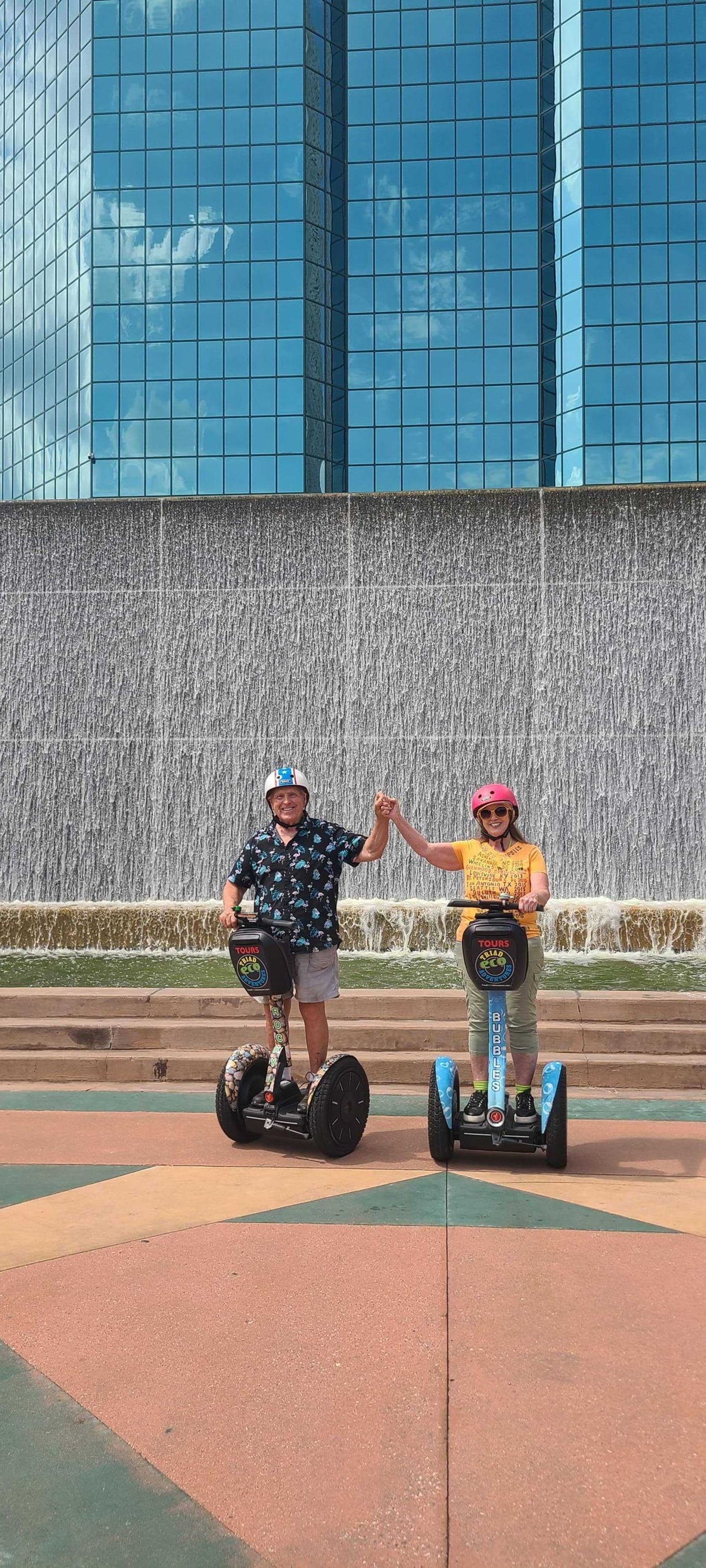 Couple on segways