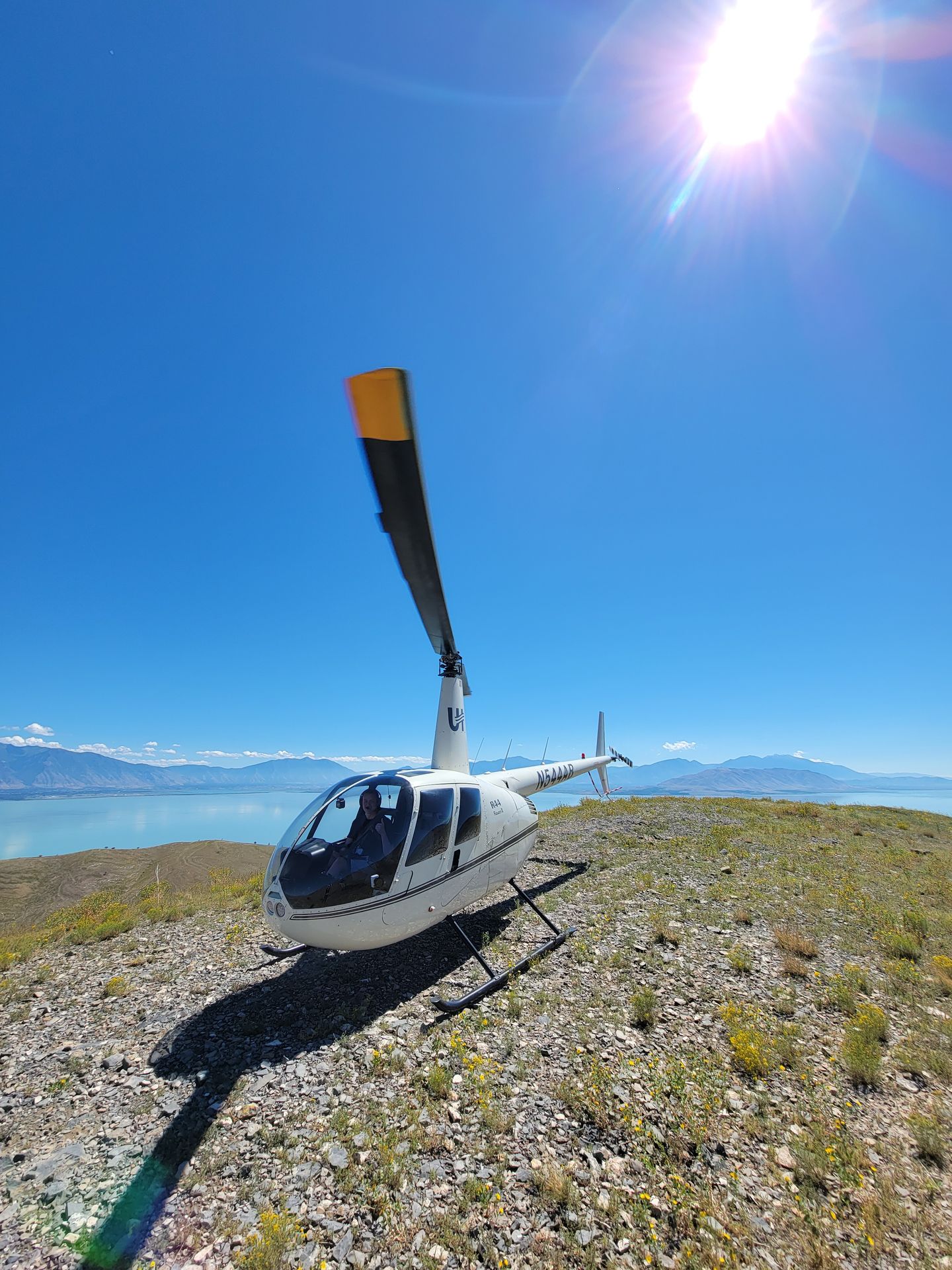 Helicopter on ground
