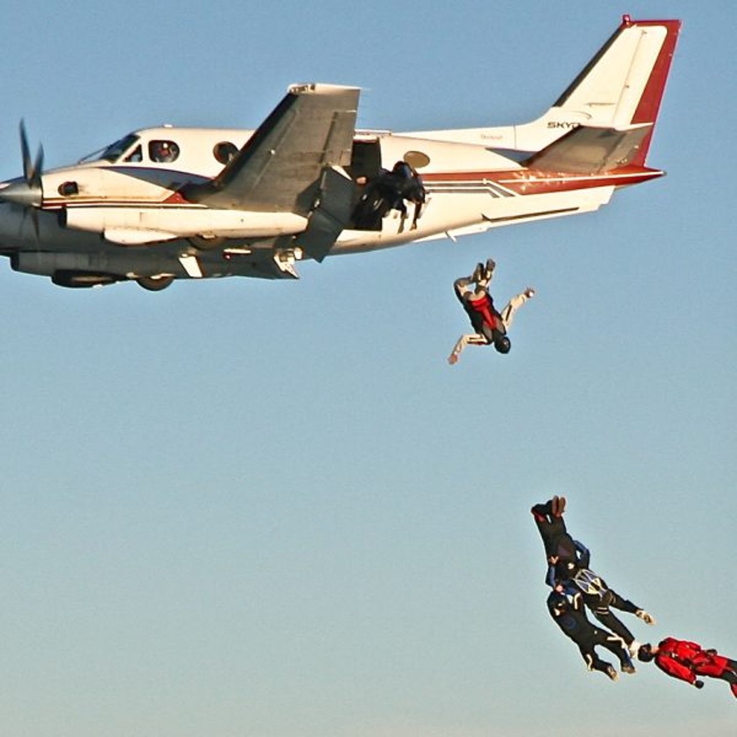 People falling out of plane