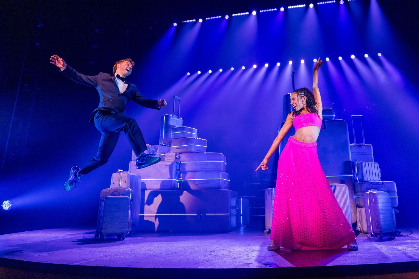 Two people performing