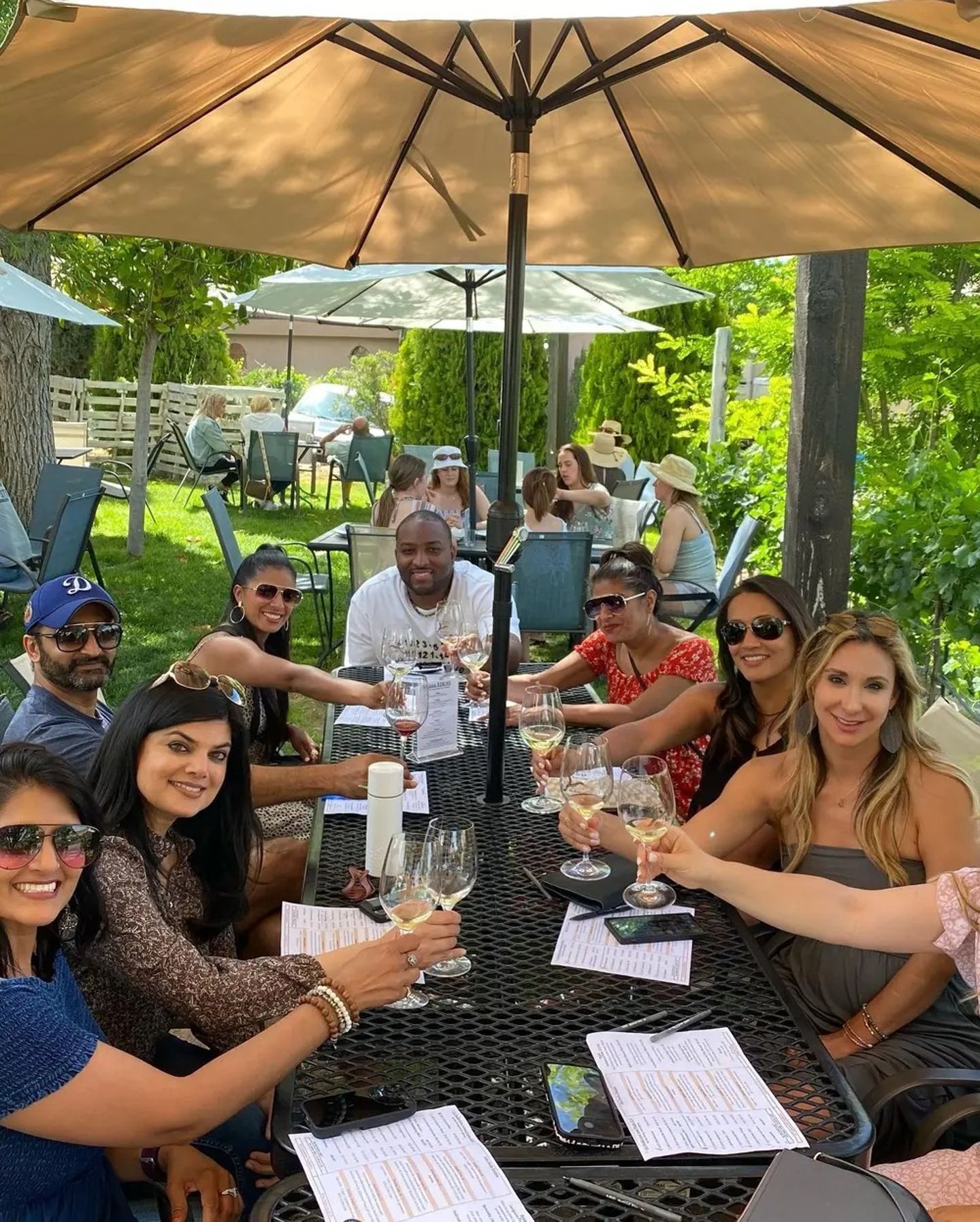 Outdoor wine tasting