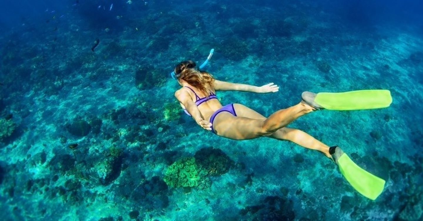 Woman snorkeling
