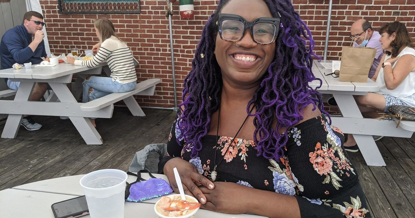 Woman eating food