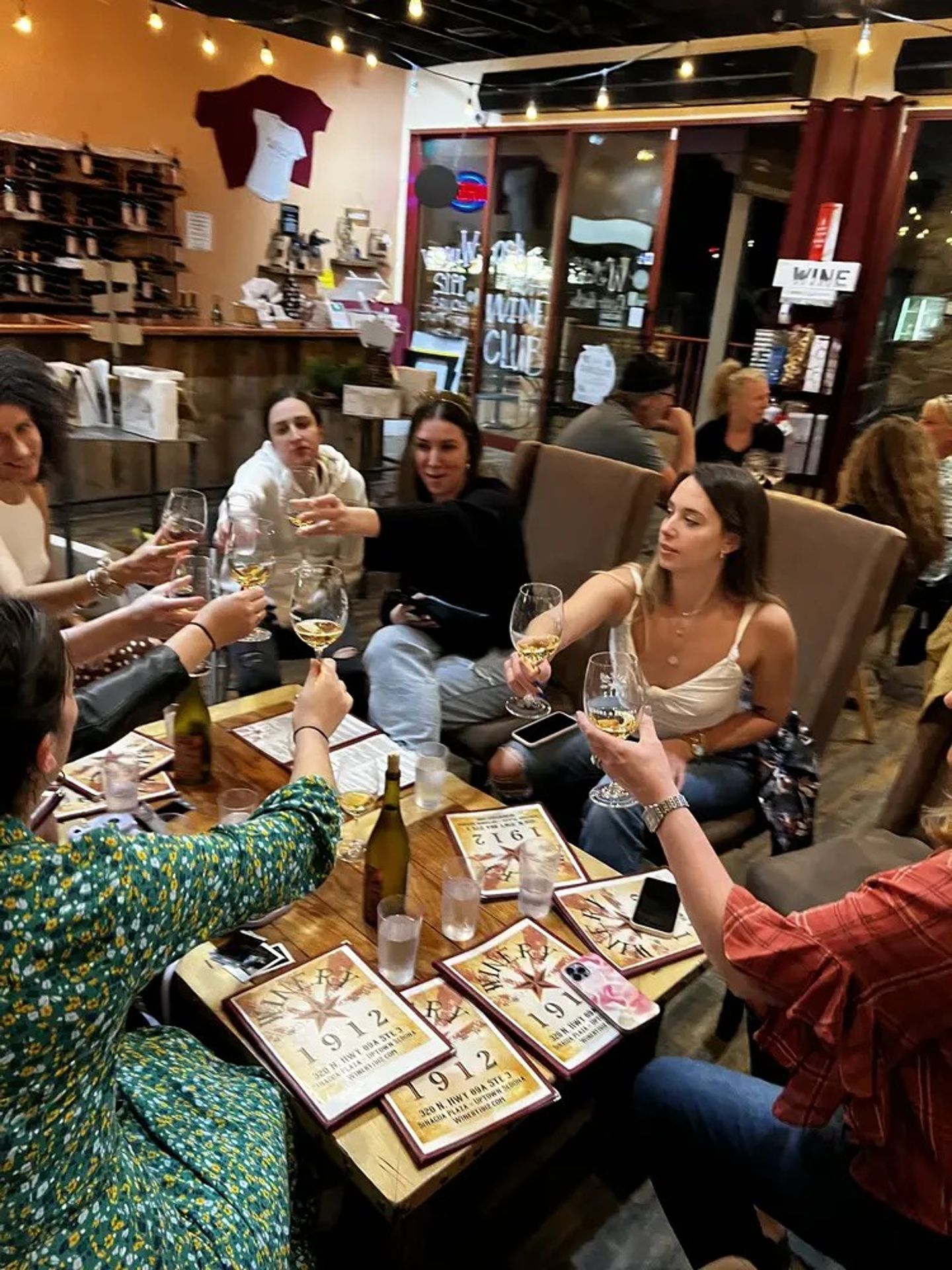 Group trying wine