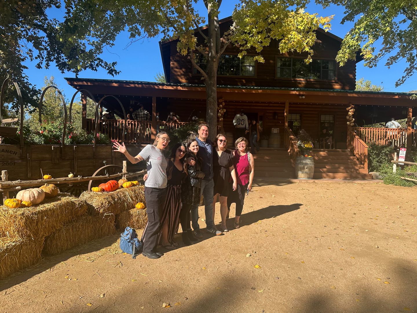 Group outside store
