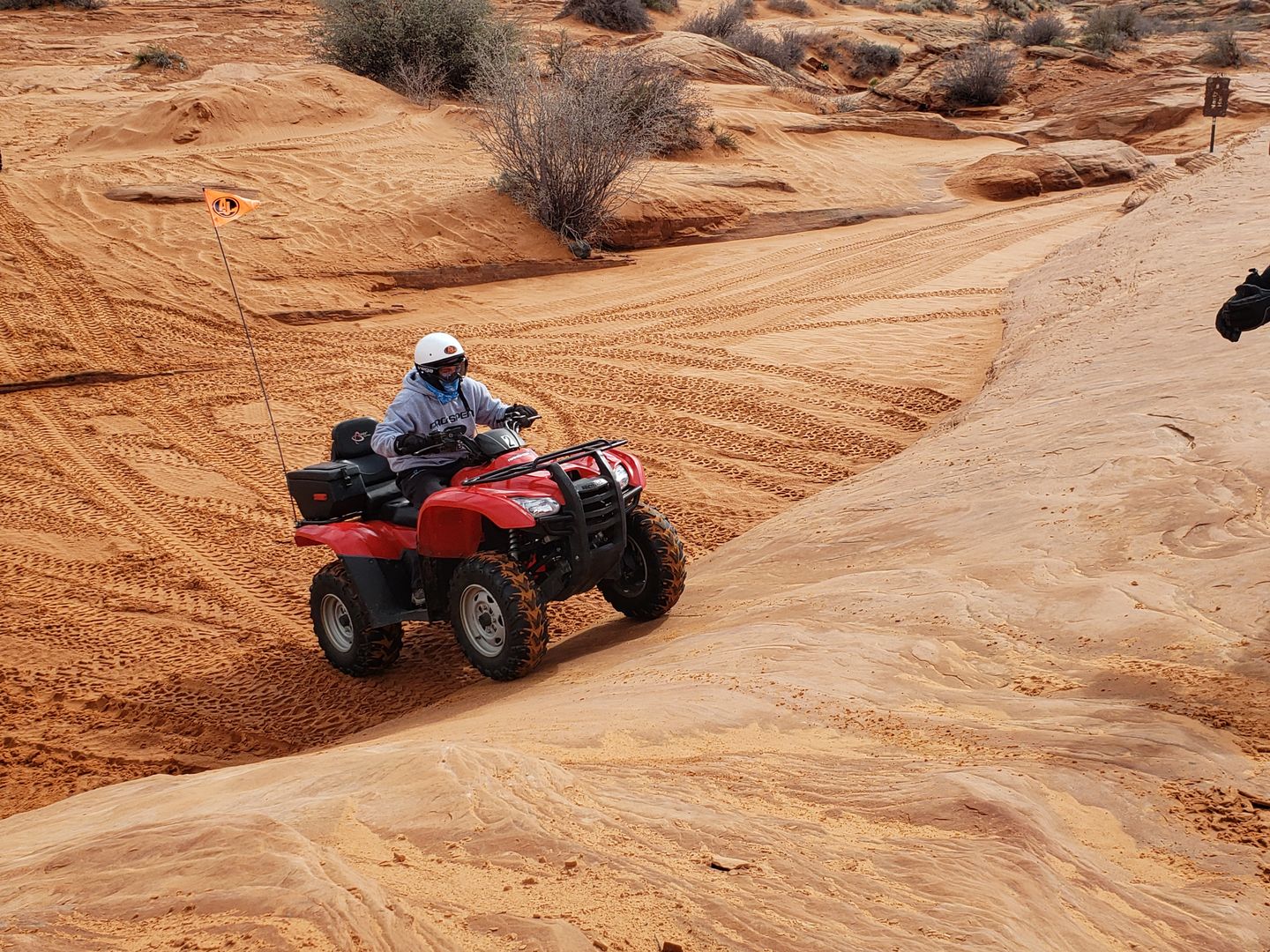Person on ATV