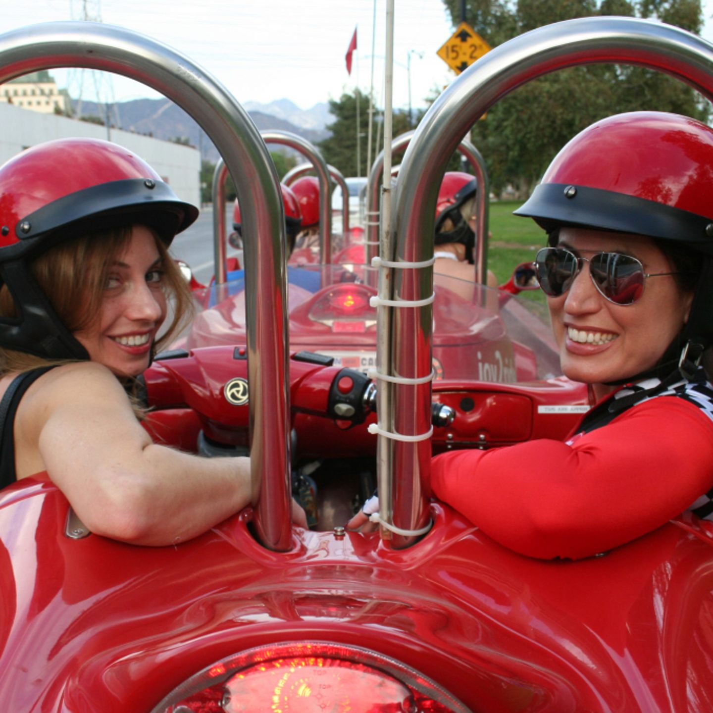 Two women in car