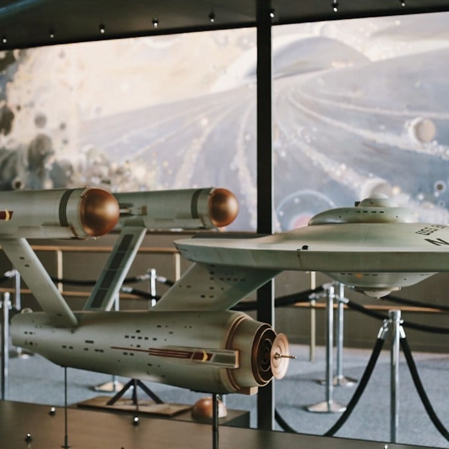 Space Ship with Space Background