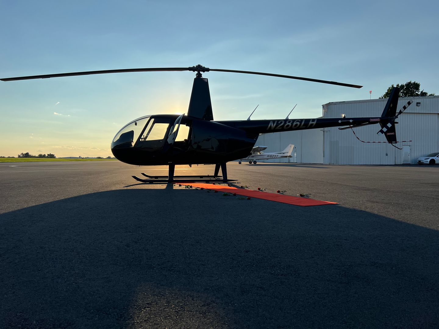 Helicopter on ground