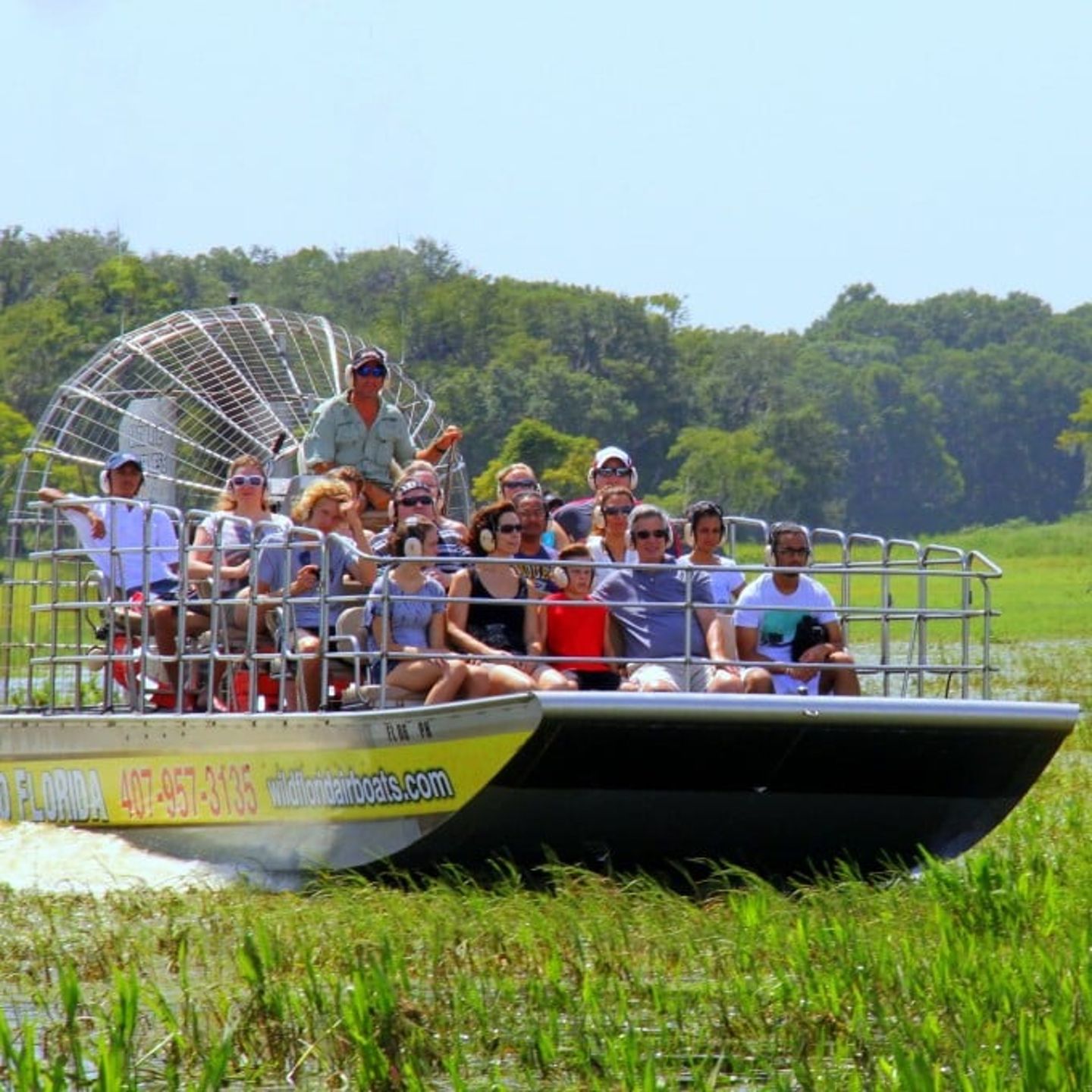 Group on airboat
