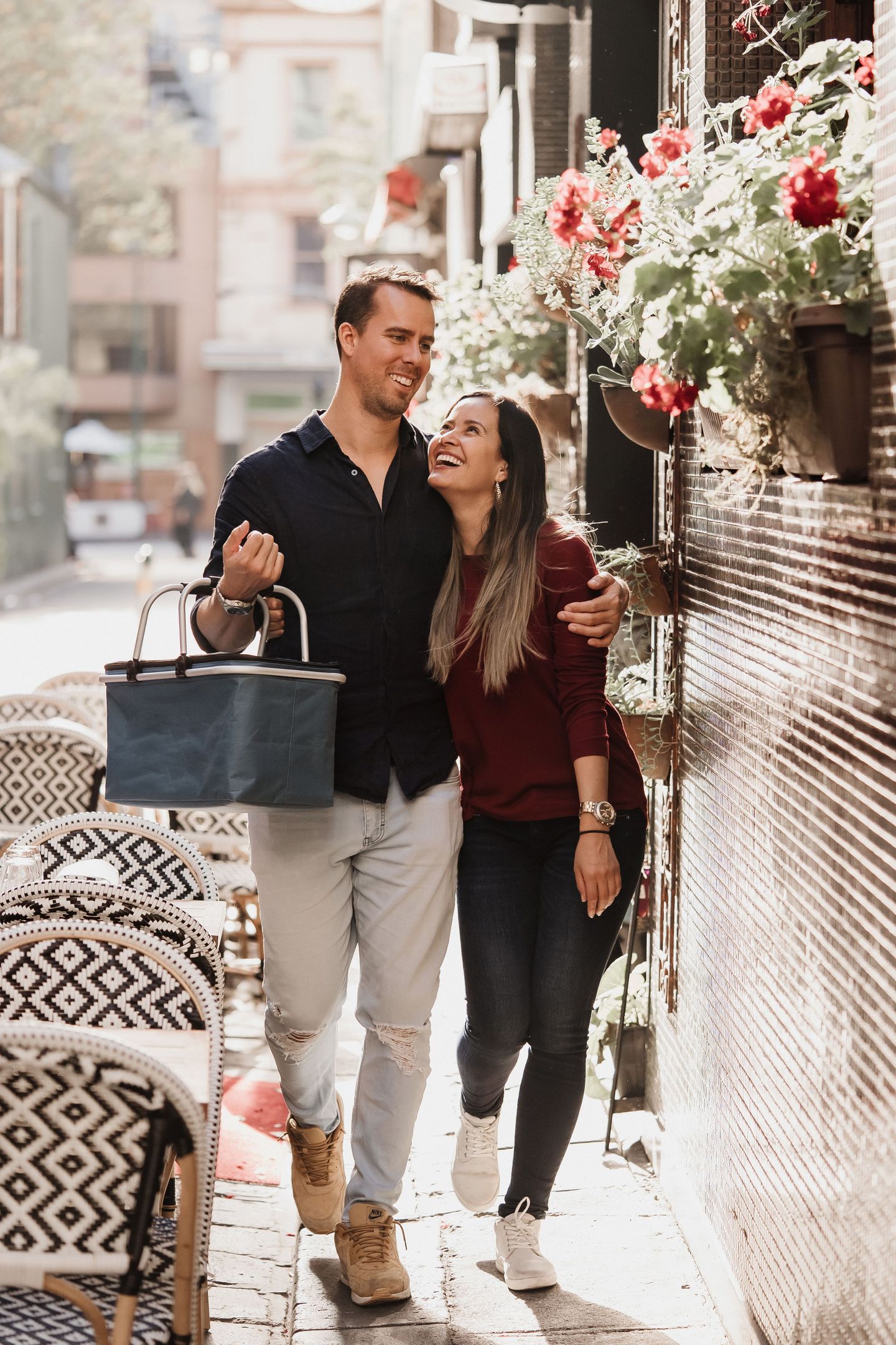Couple walking