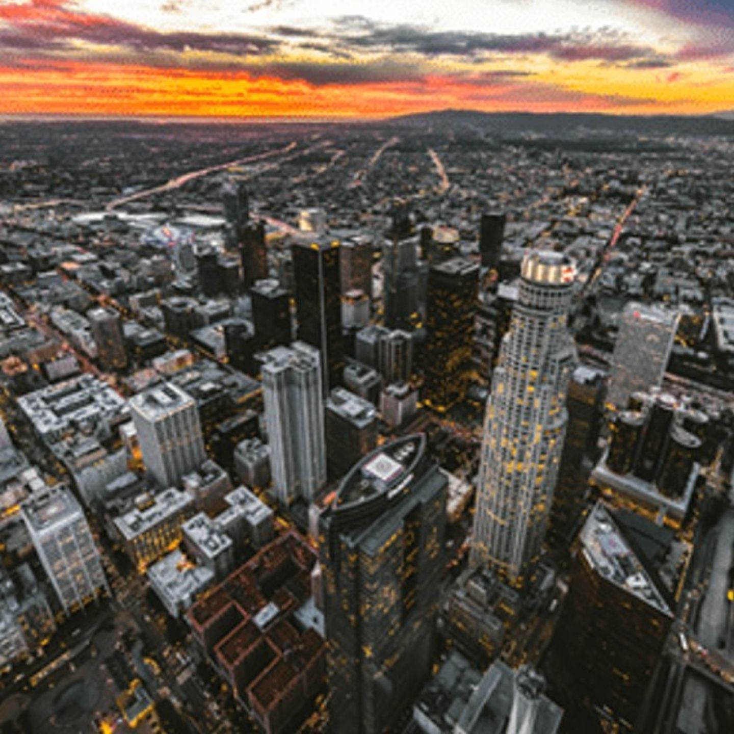 Downtown at Sunset