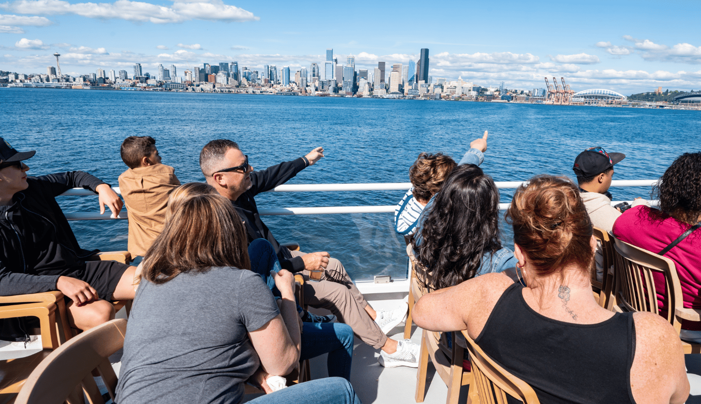 Group on boat