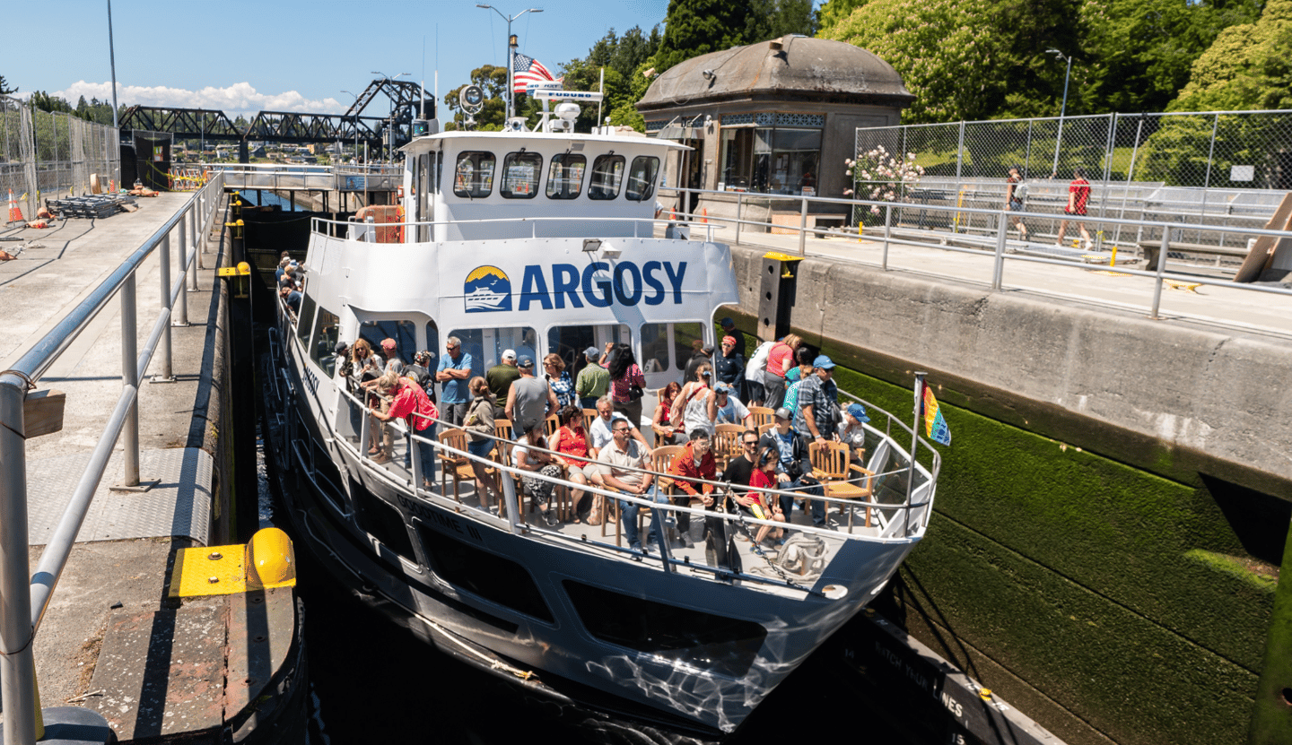 Group on boat