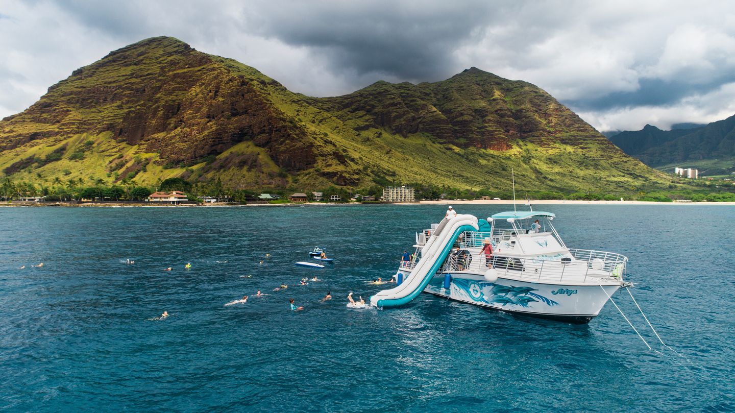 Boat with slide