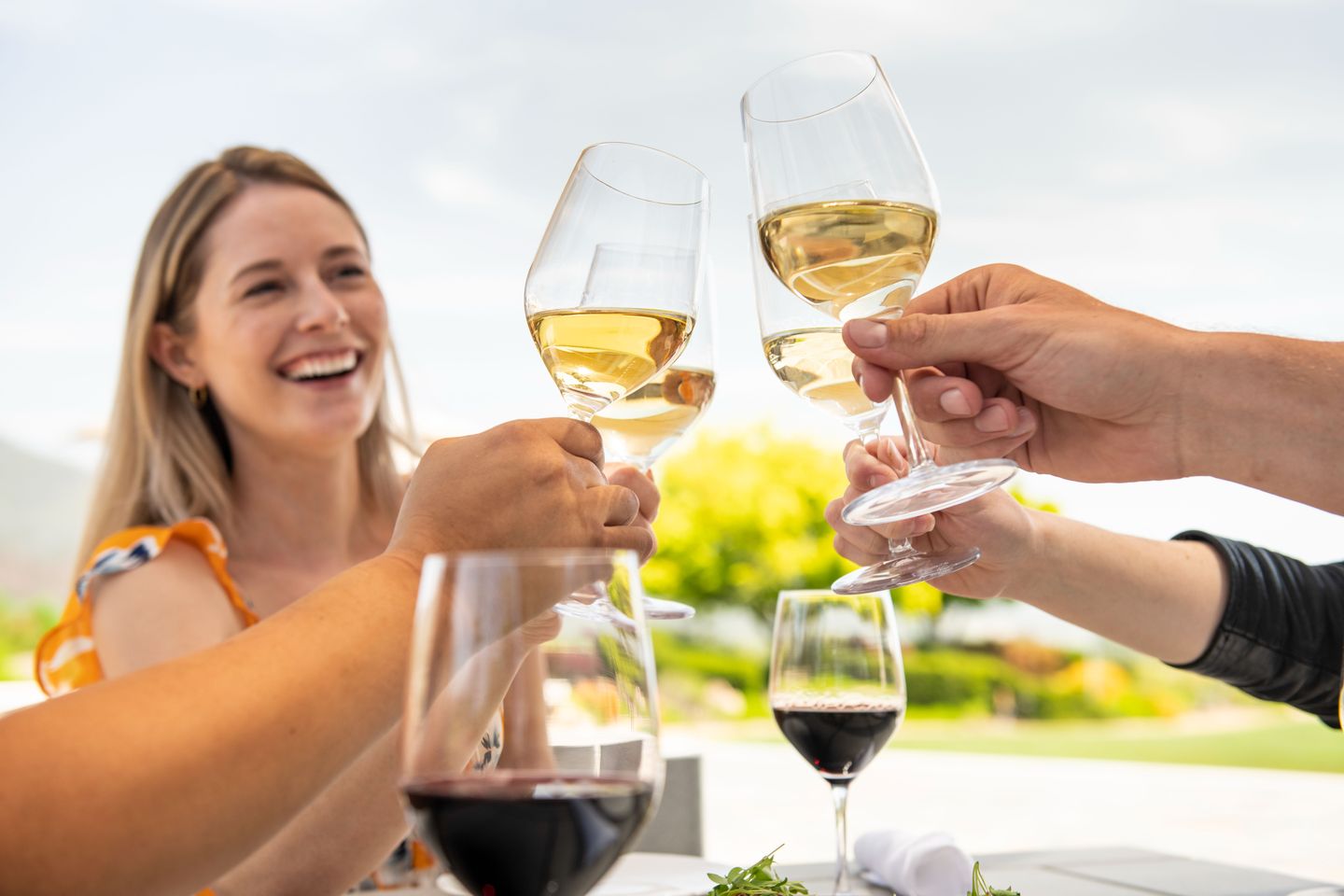 Group enjoying drinks