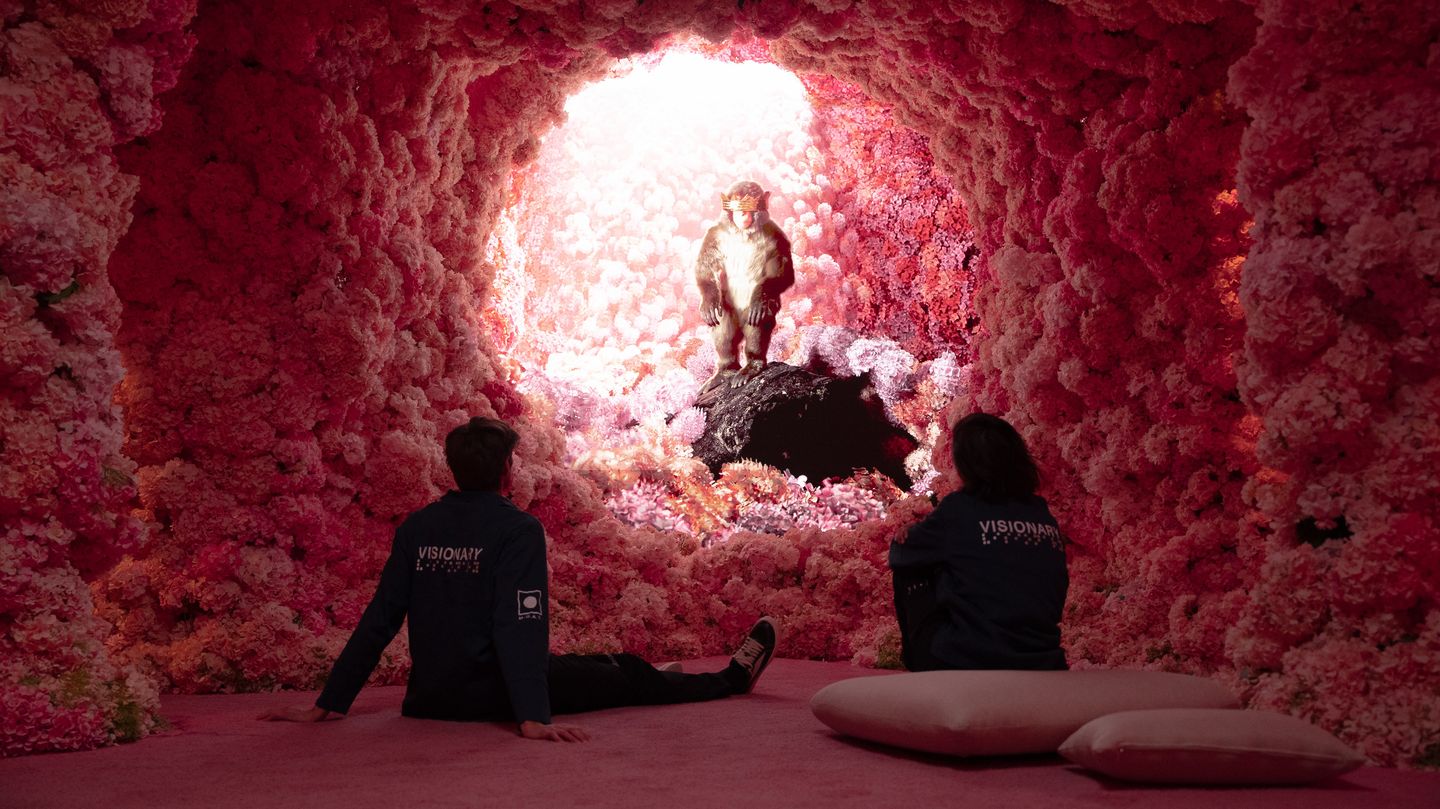 Couple in Flower Room