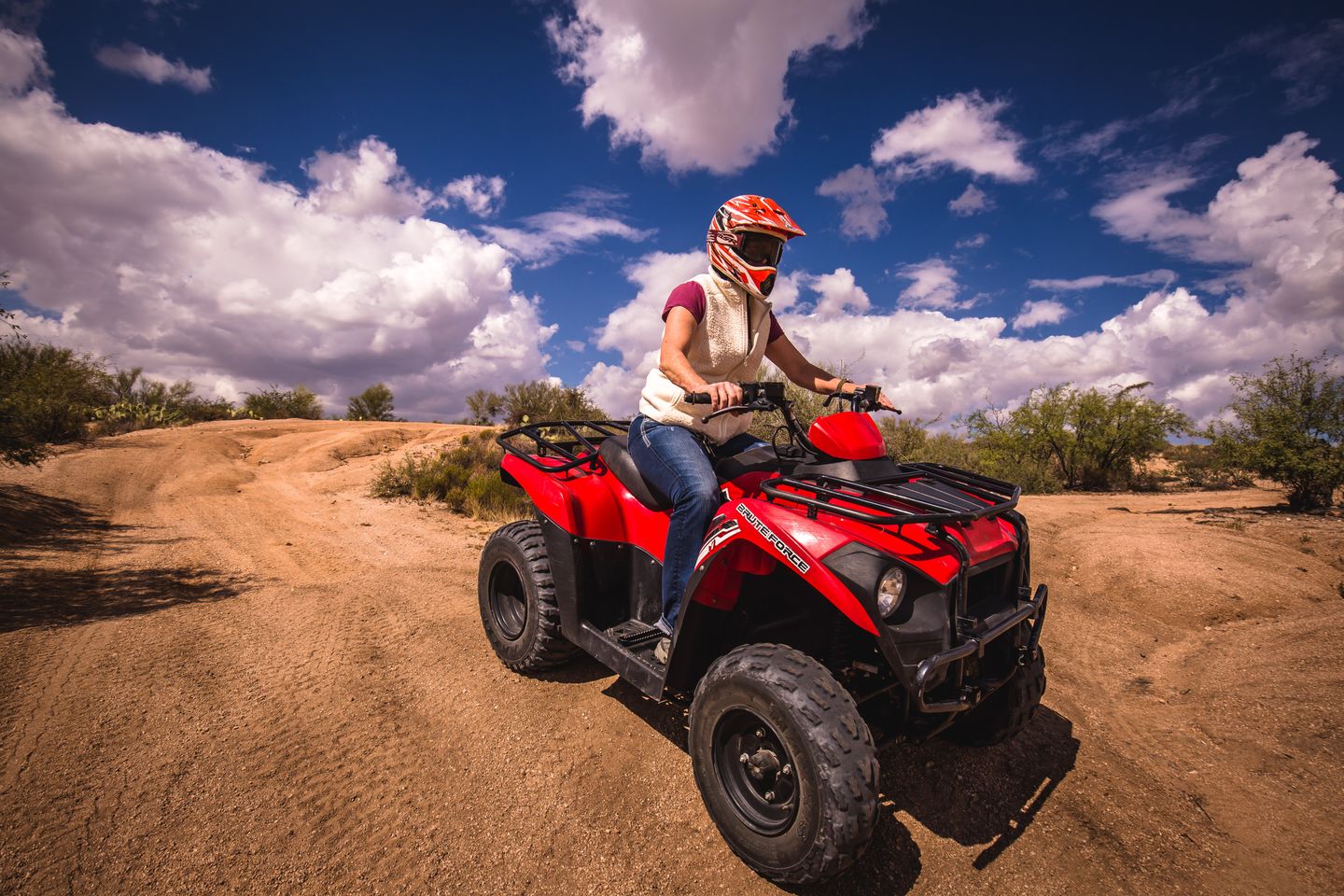Person riding ATV