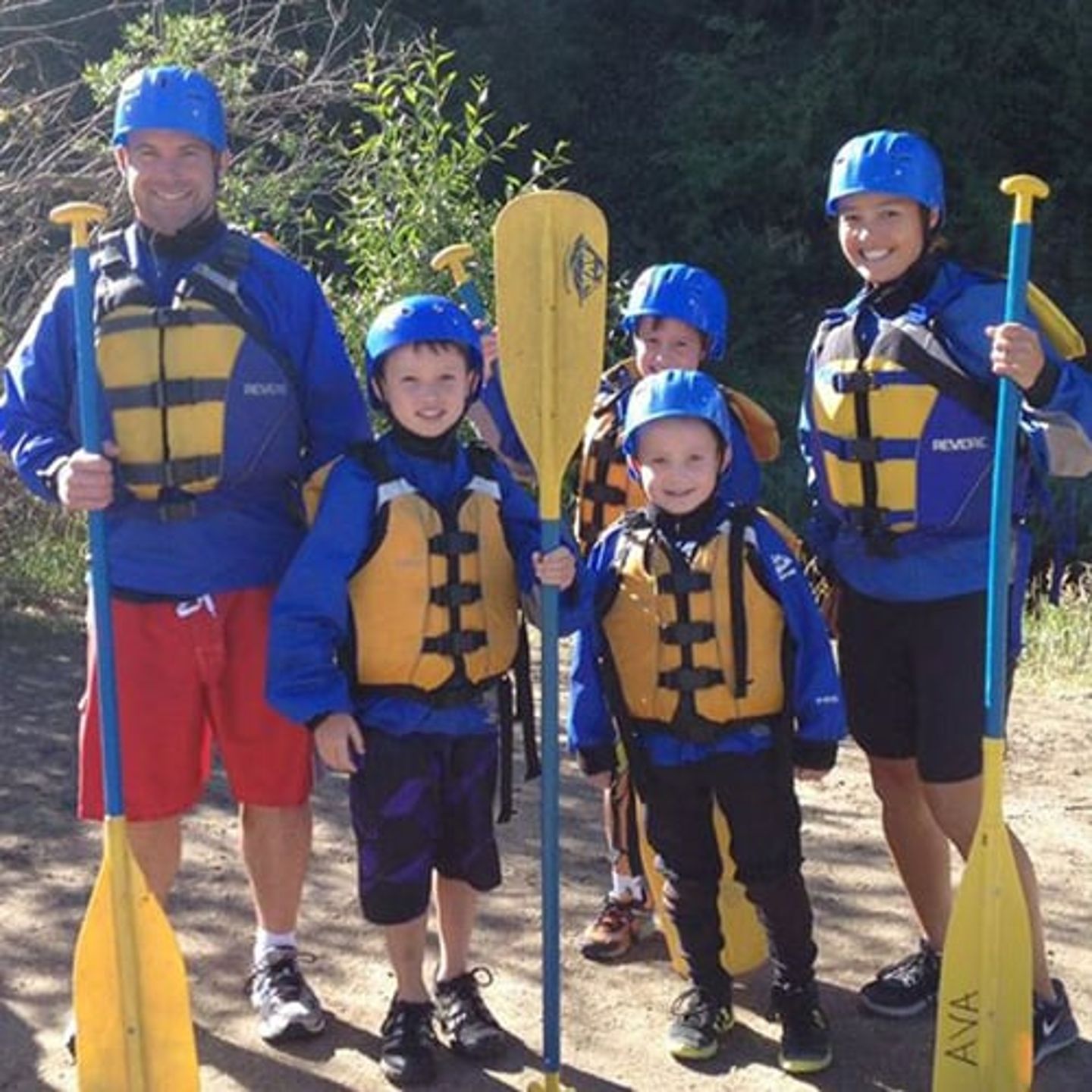 Beginner whitewater rafting
