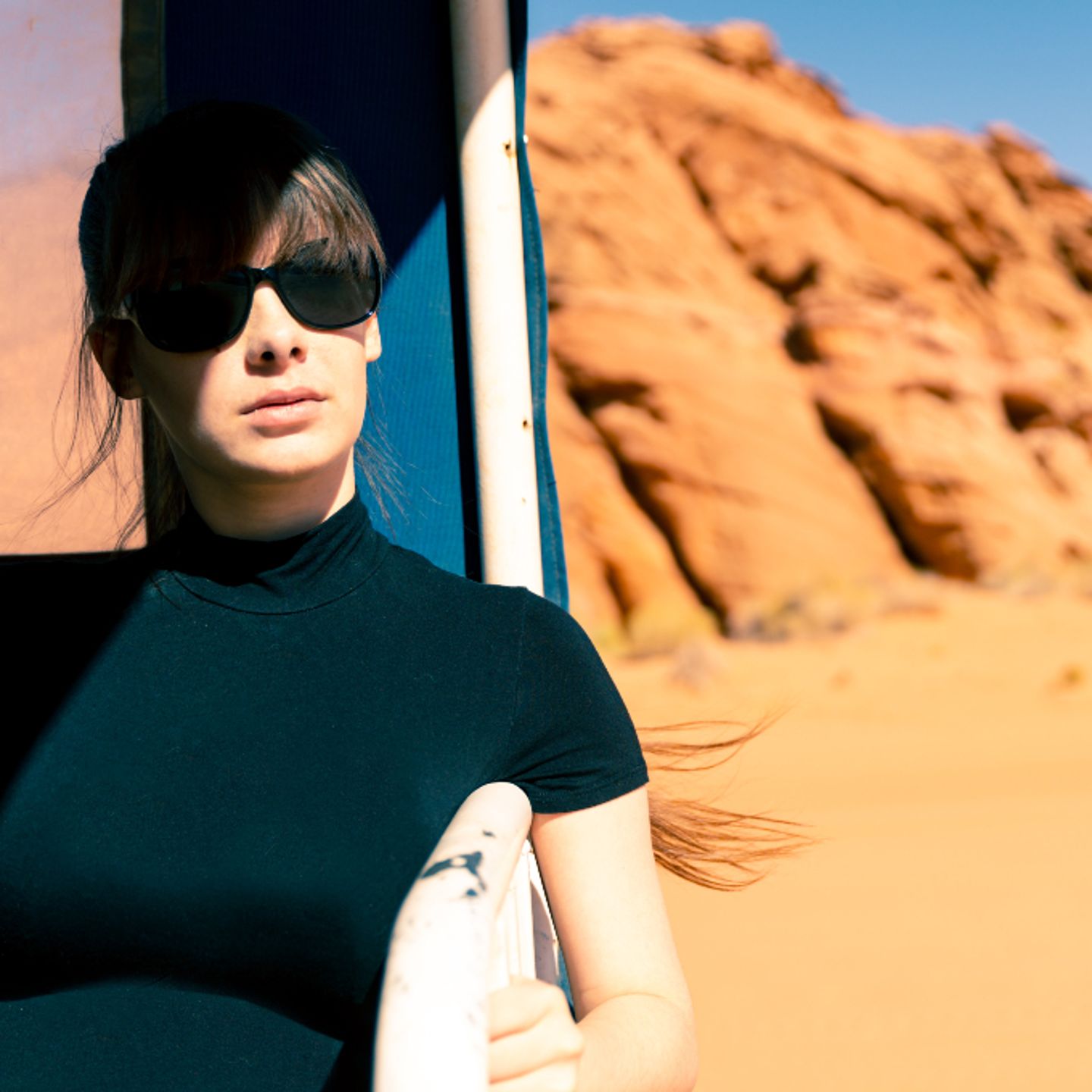 Woman in truck