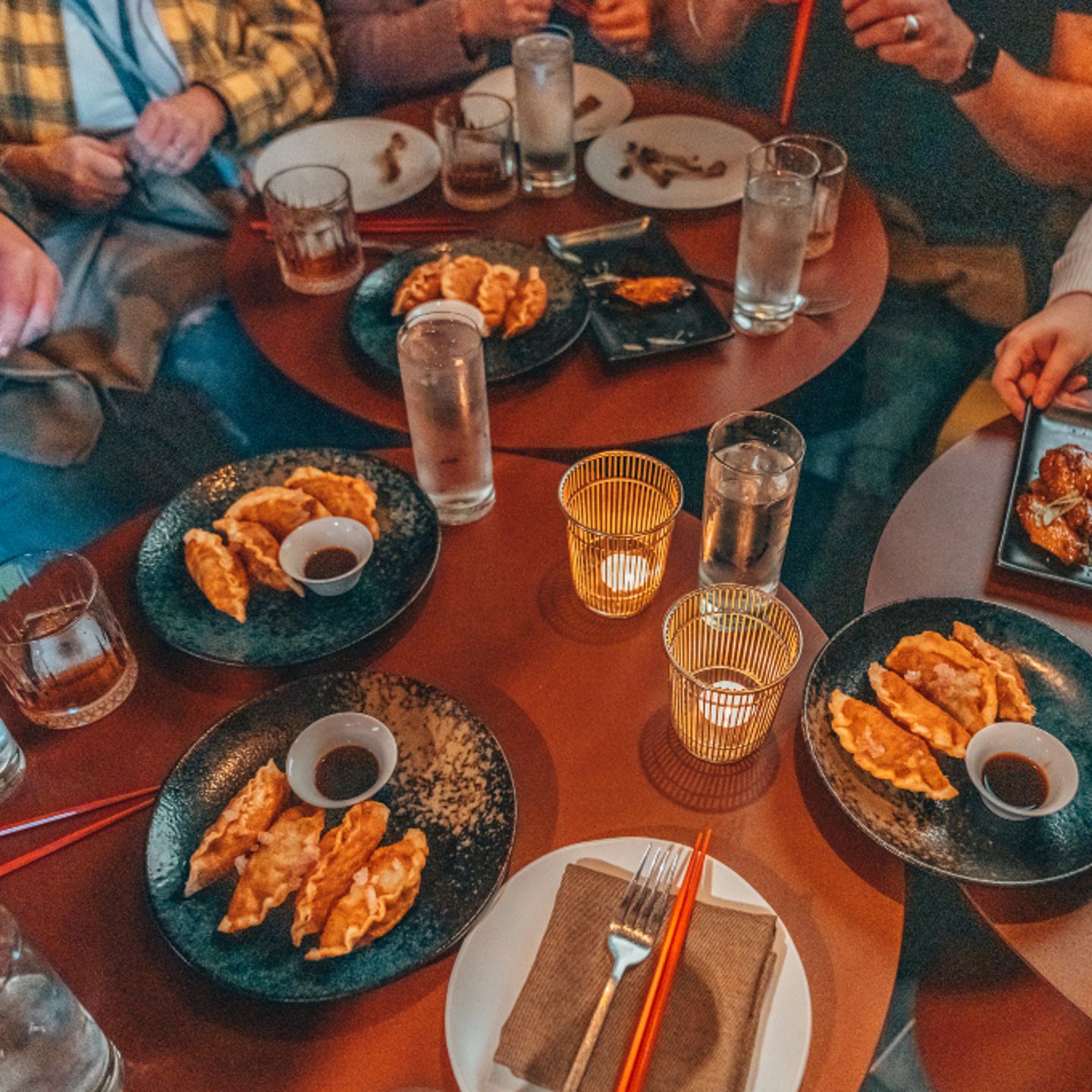 Dumplings on table