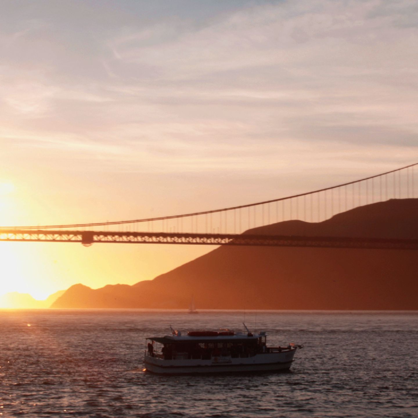 Boat at sunset