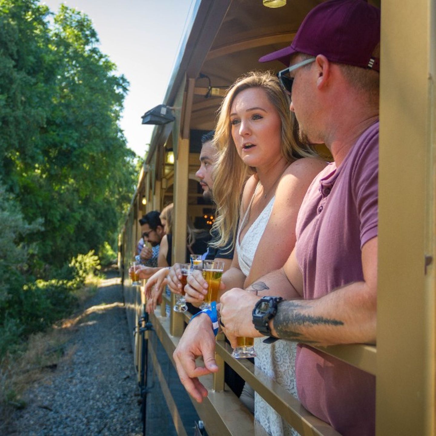 People on train