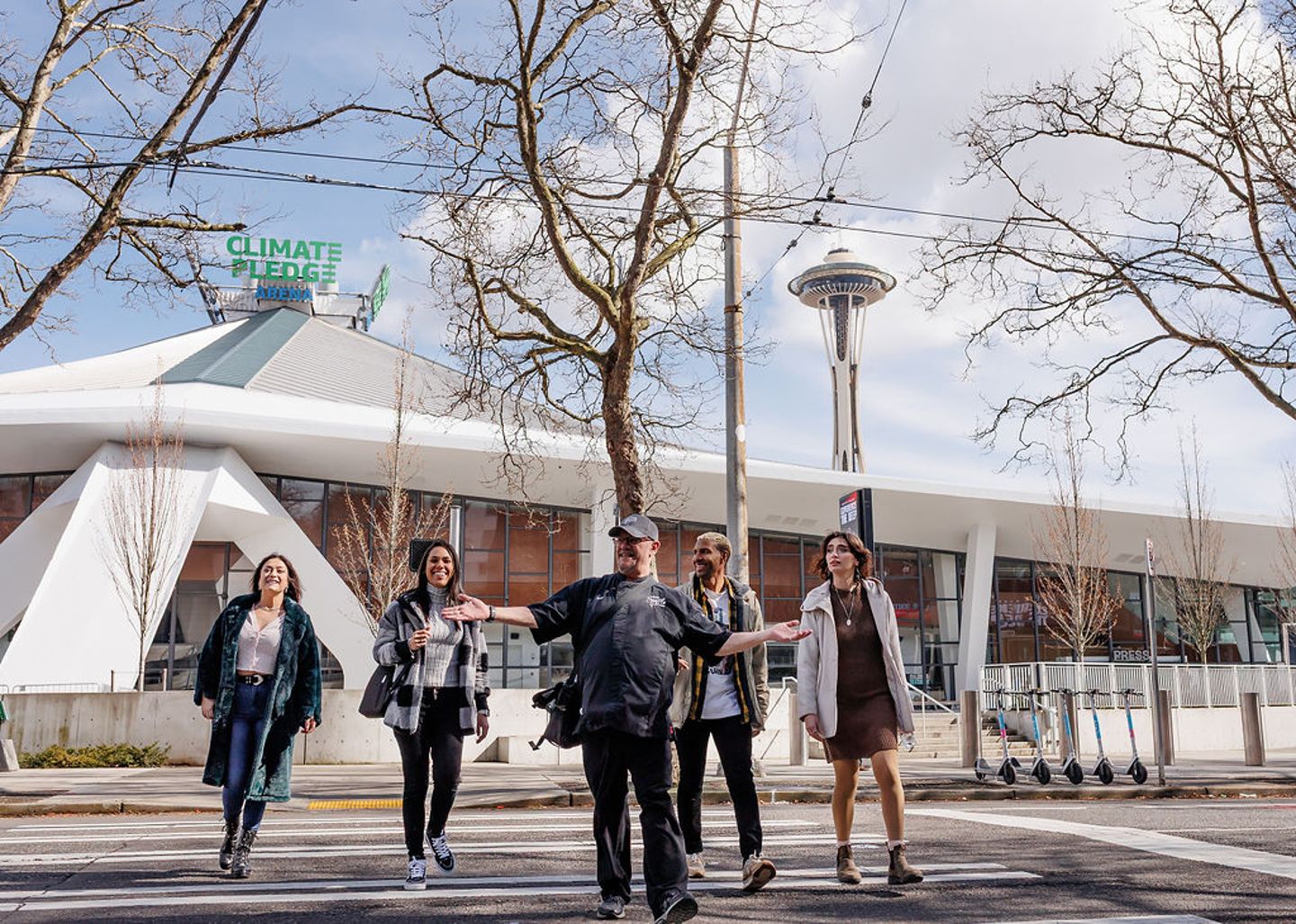 Group in front of needle