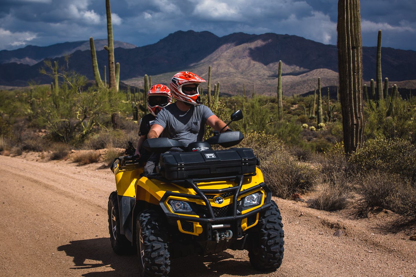ATV driving on path