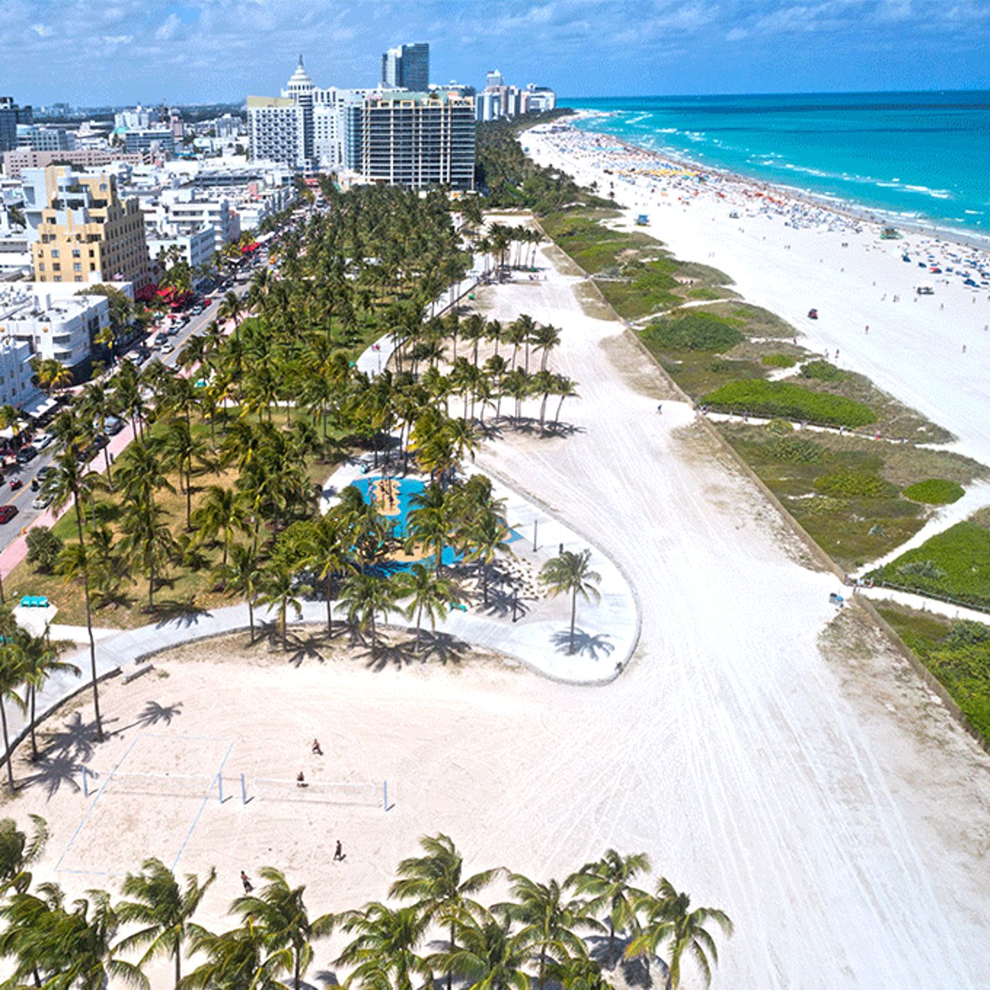 Miami beach and coastline