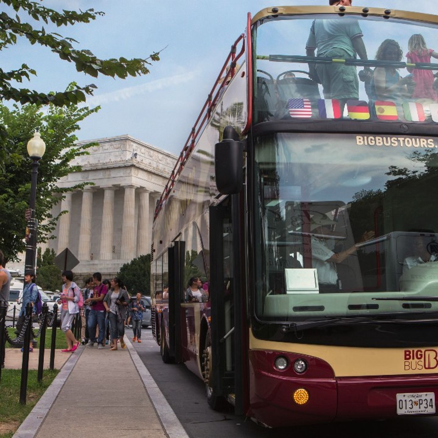 Bus at stop