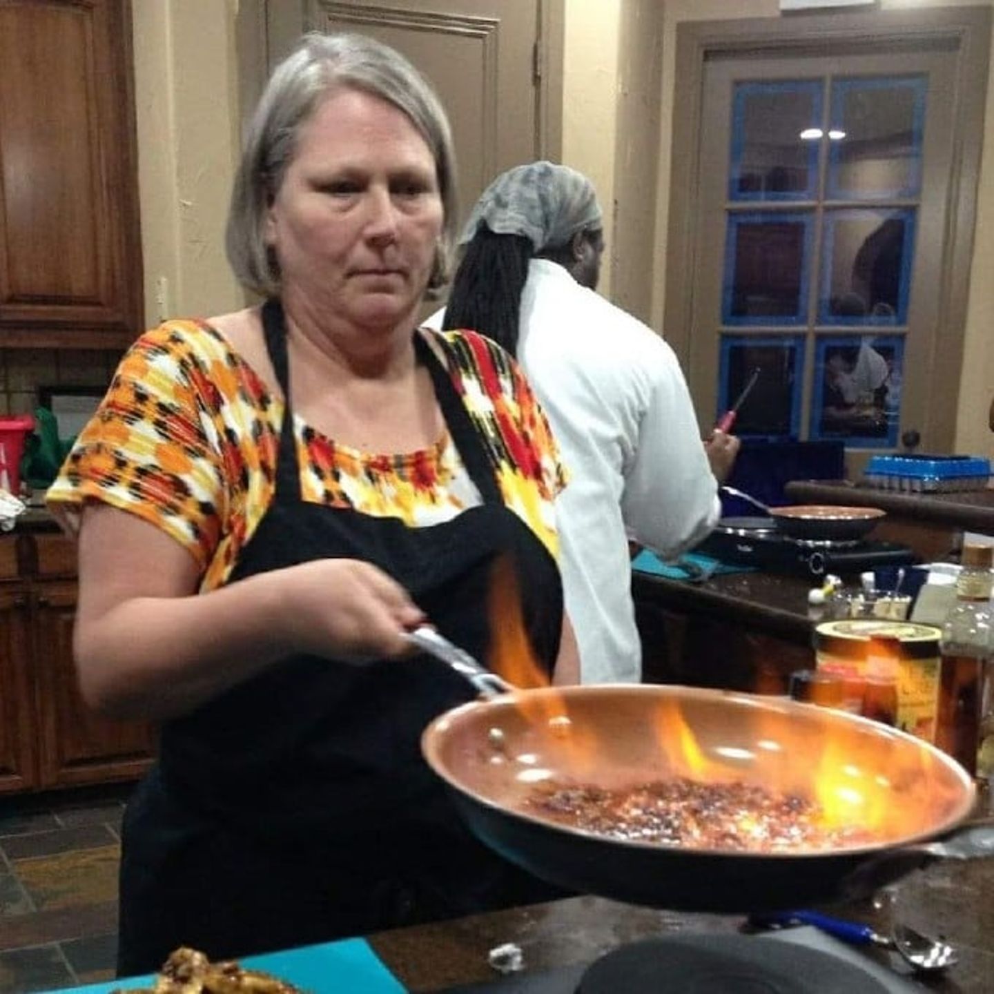 Woman cooking in home