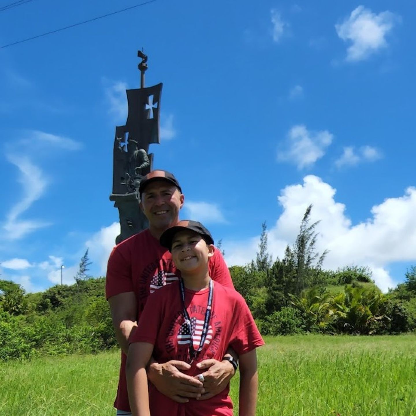 Father and Son in Front of 