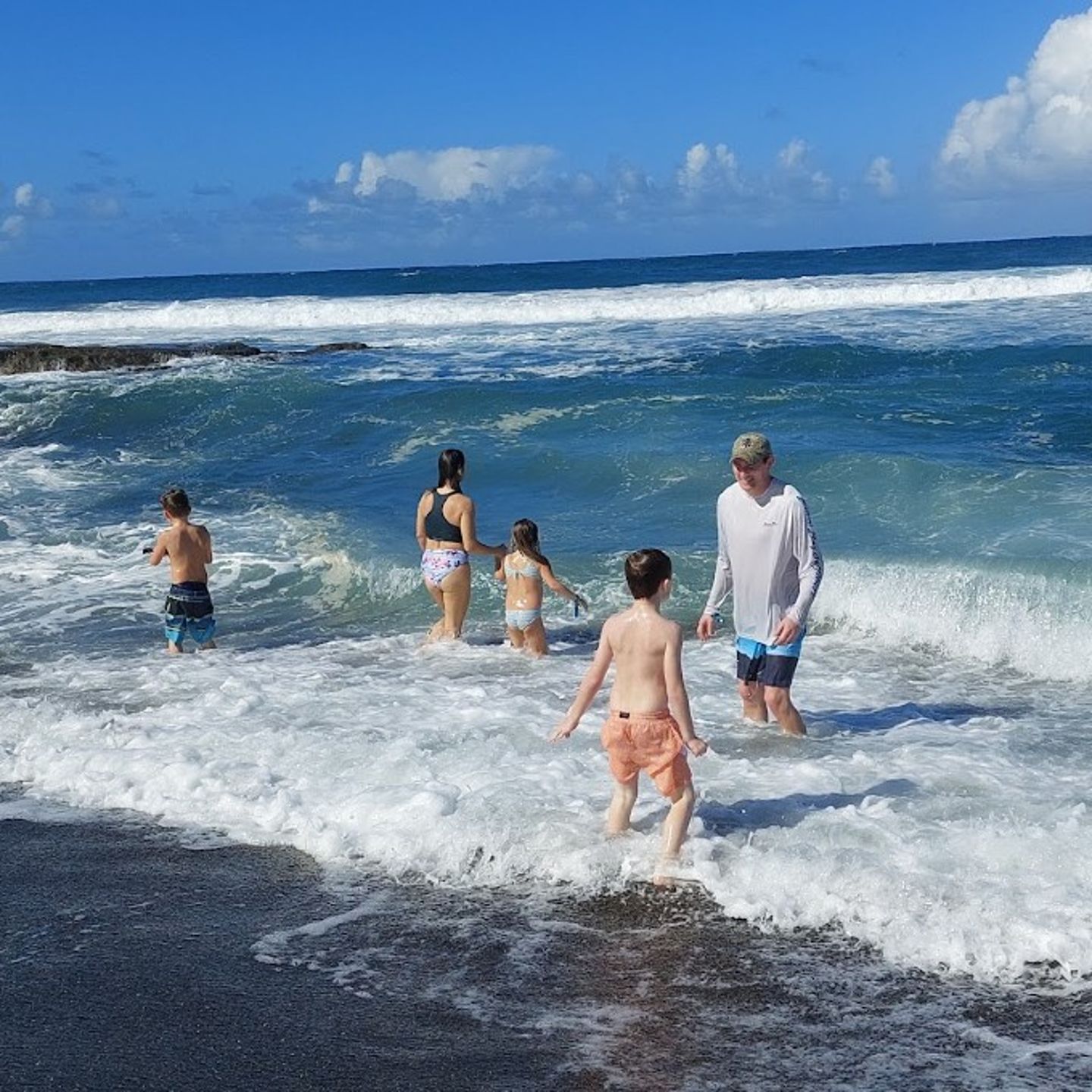 Group at Black Sand Beach