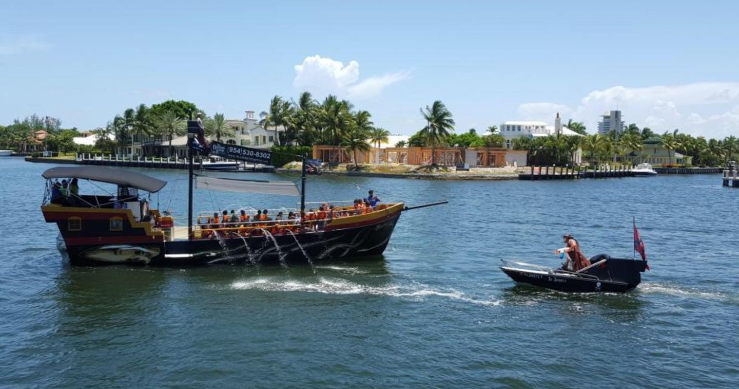 Pirate ship on water
