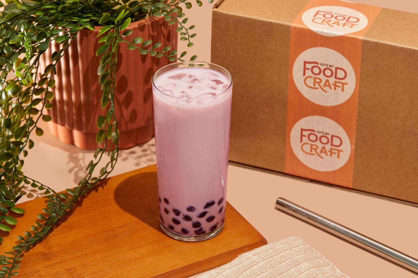 Taro boba tea
