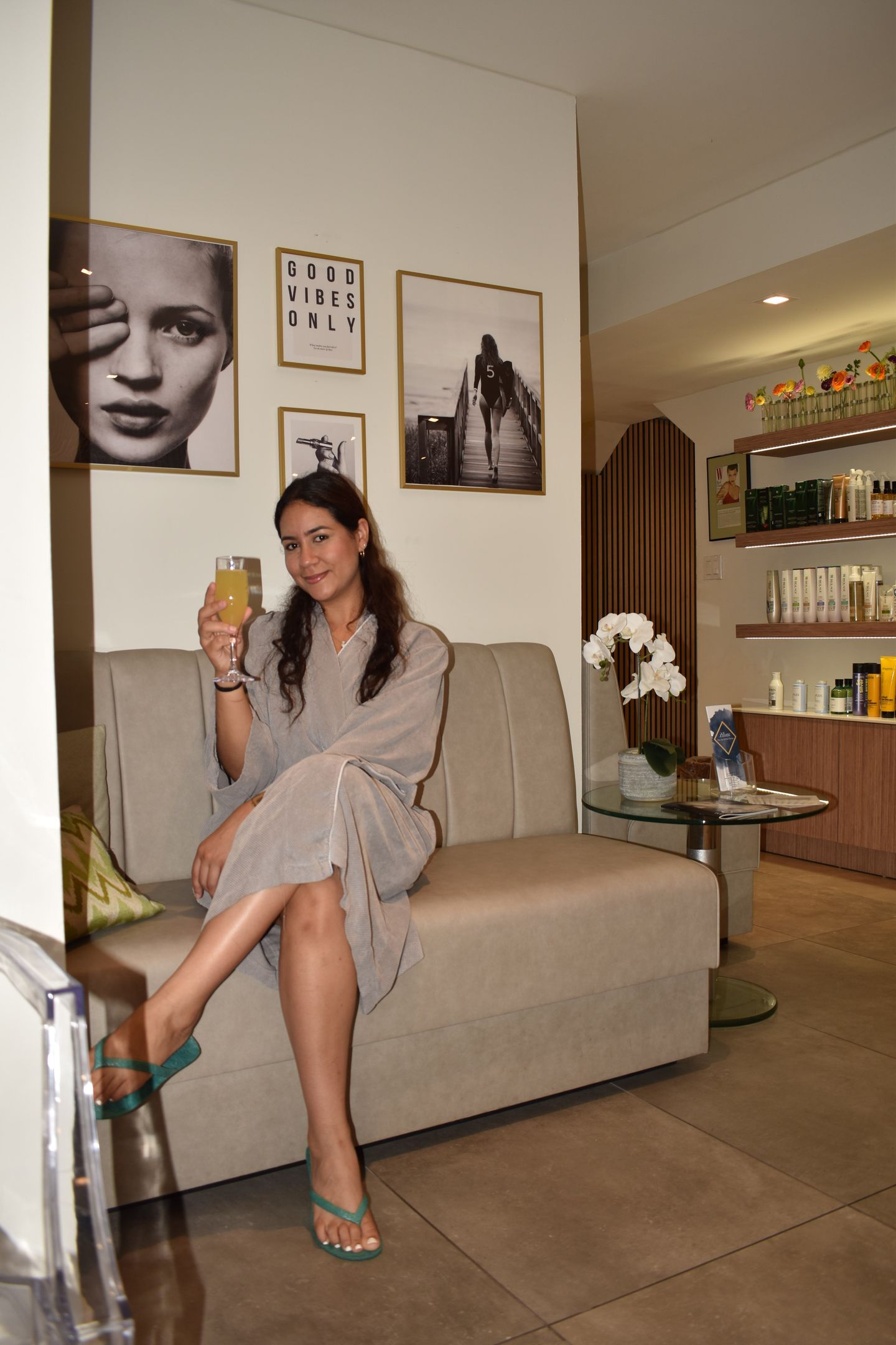 Woman Drinking Champagne