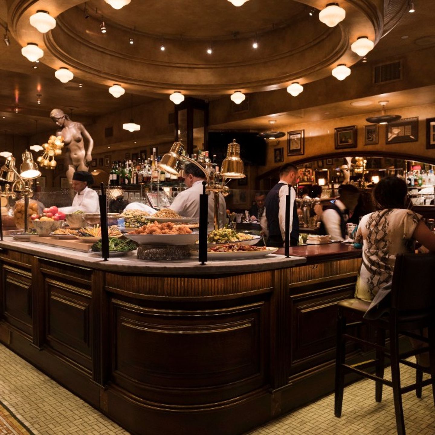 Food behind glass