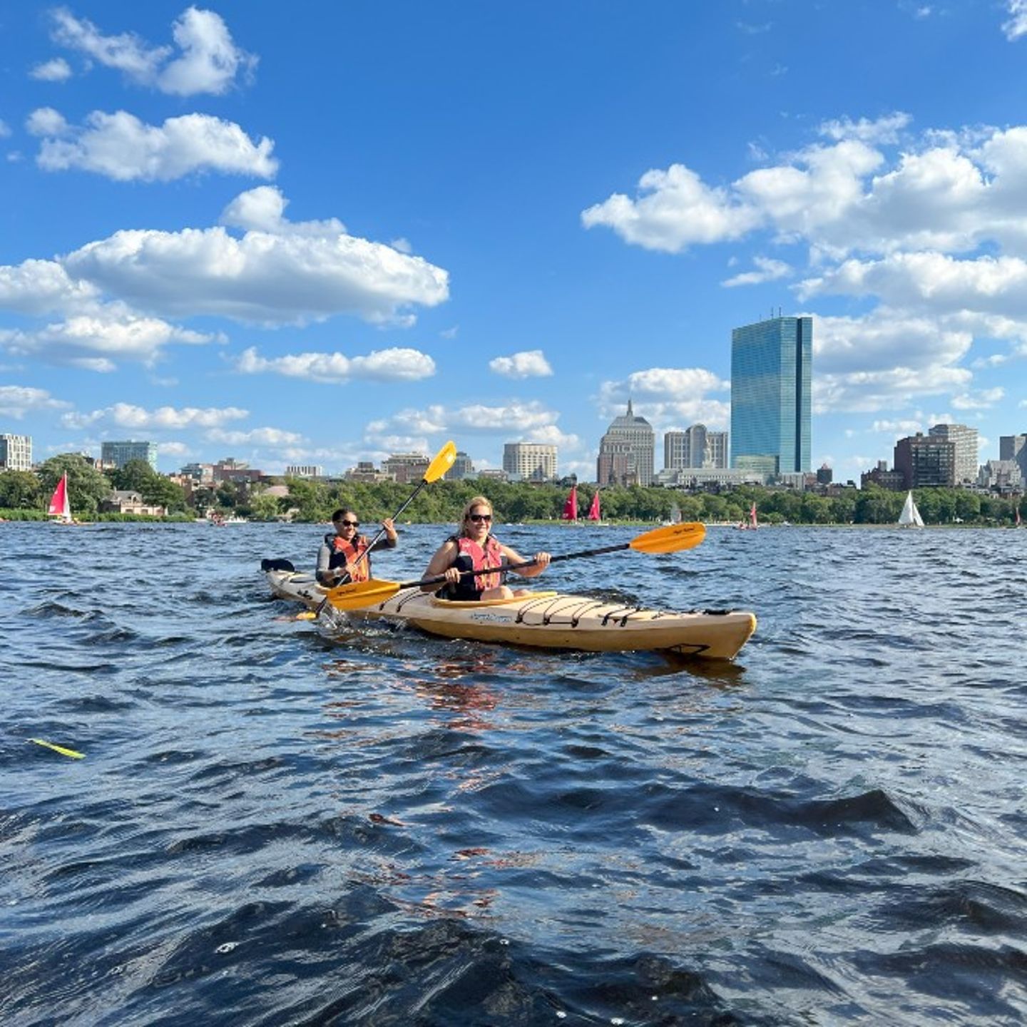Two people in kayak