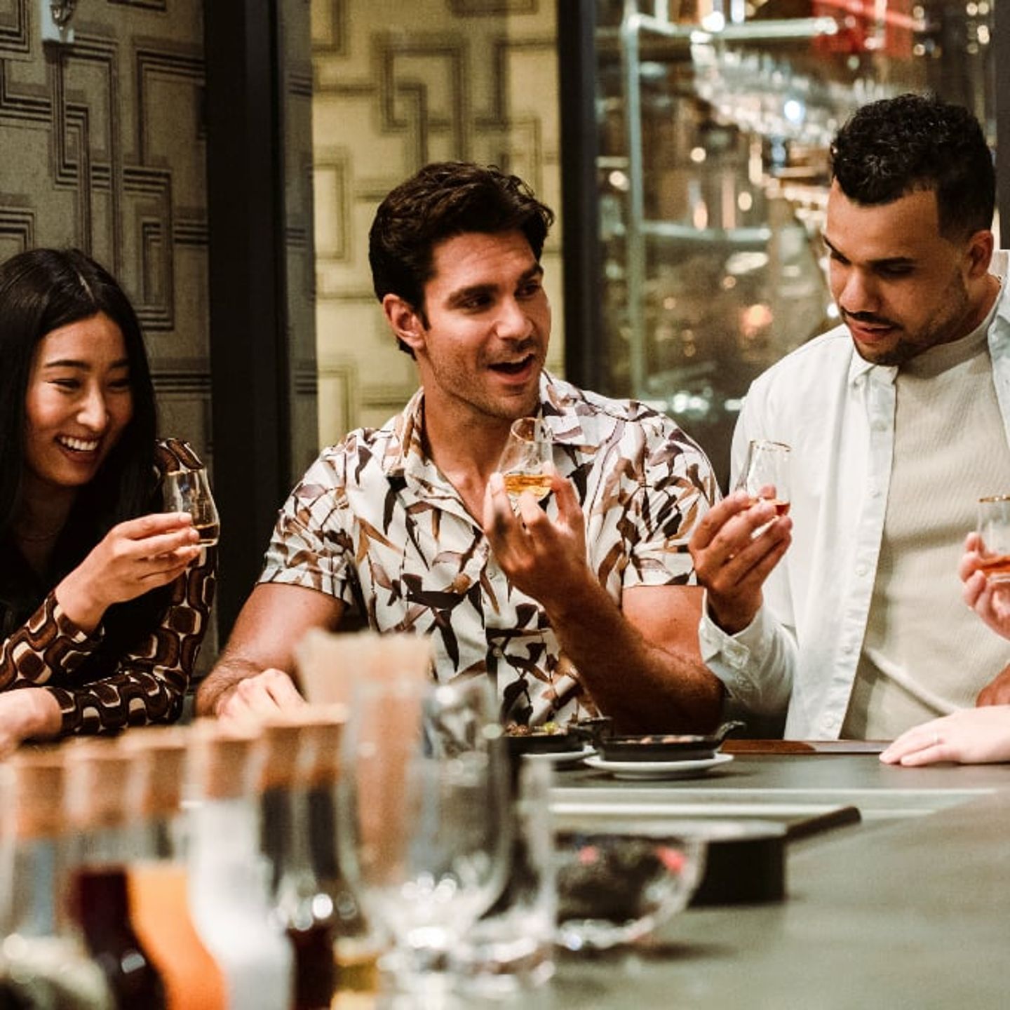 Group drinking distilled liquor