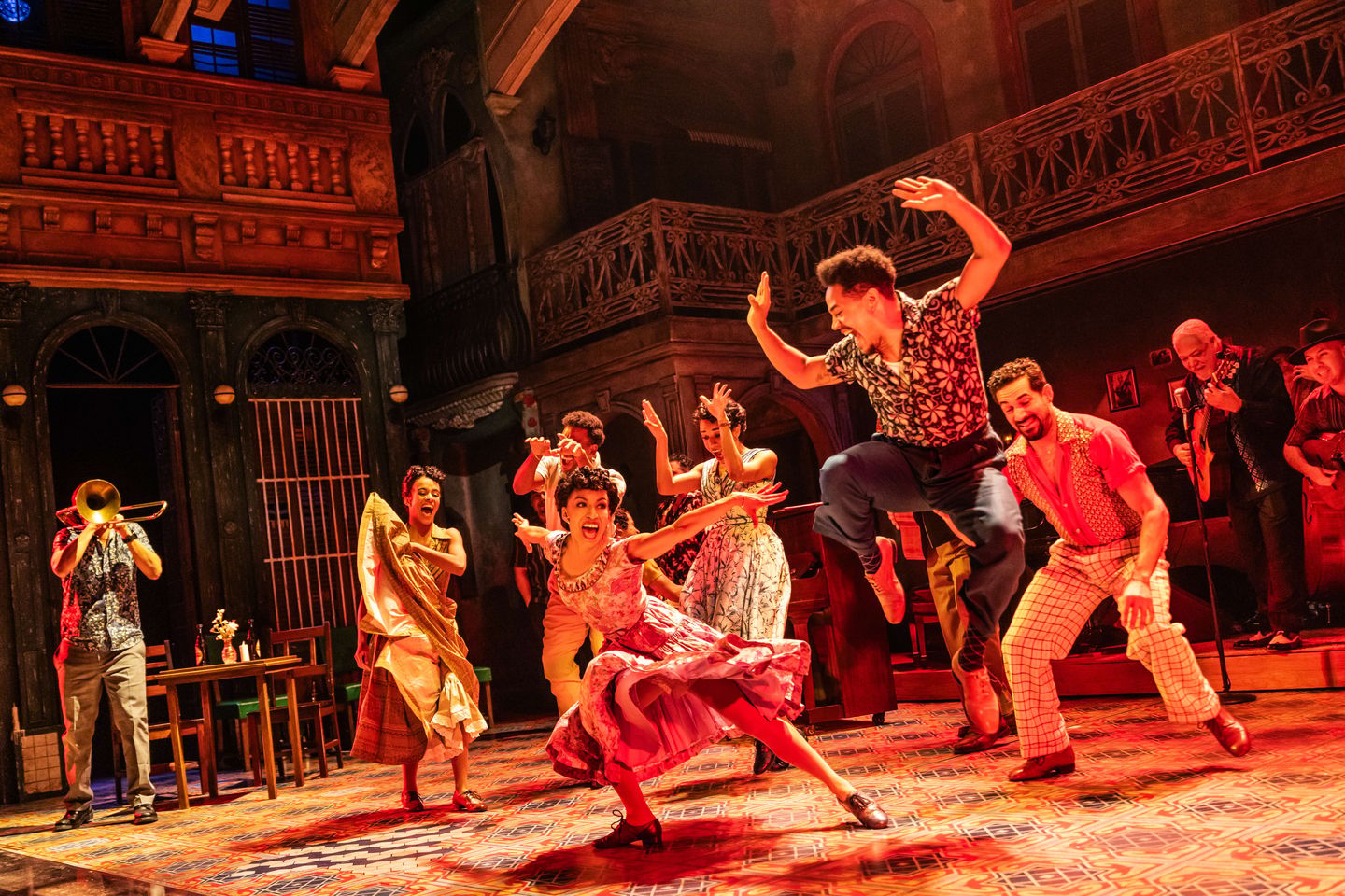 Performers dancing