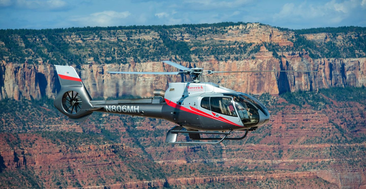 Helicopter flying