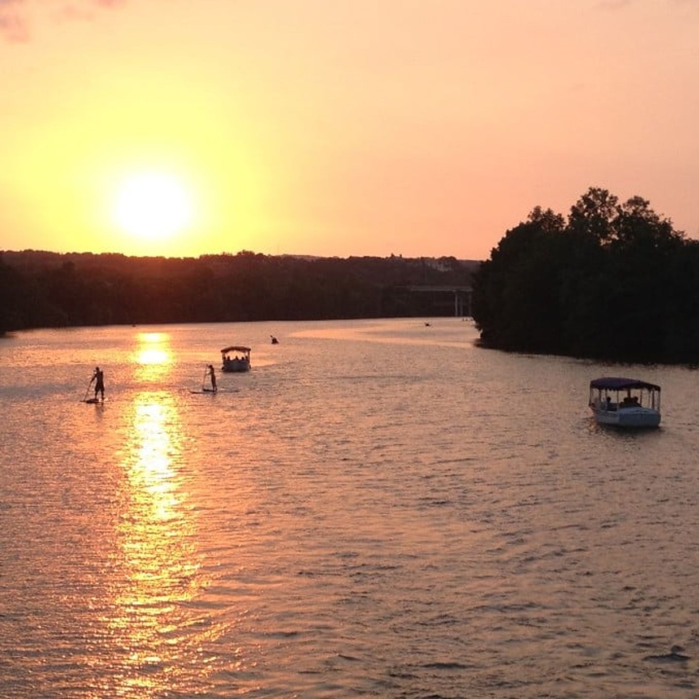 Sunset during Romantic Dinner Cruise in Austin 