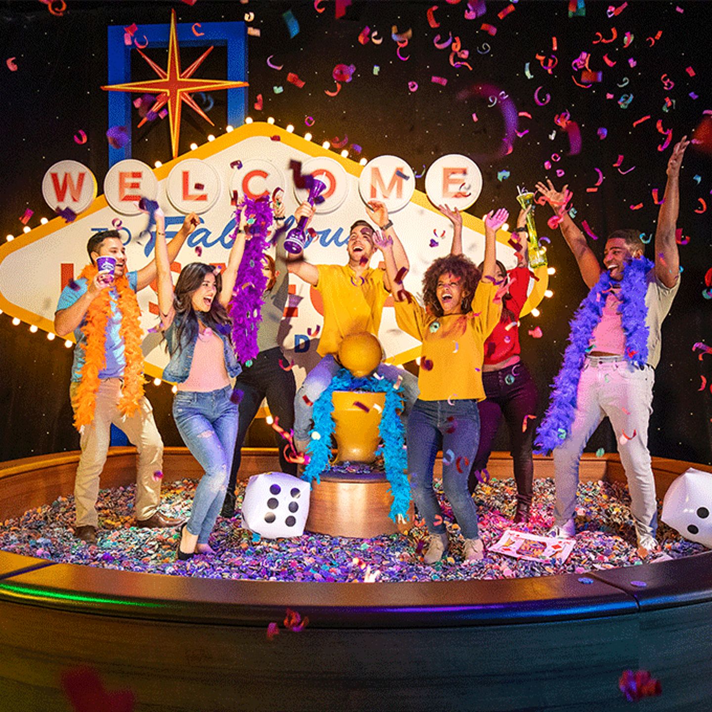 The images shown depict wax figures created and owned by Madame Tussauds.