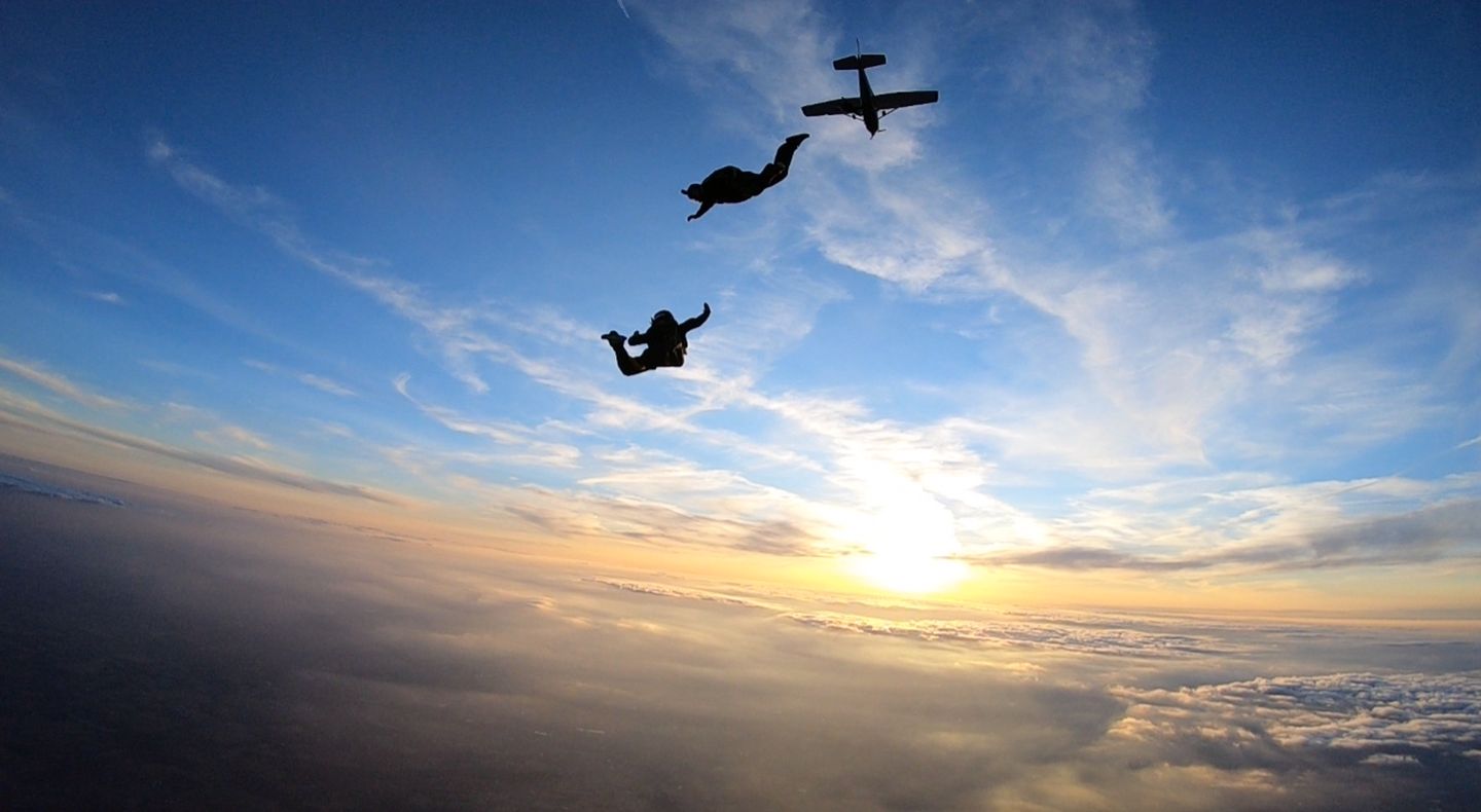 People falling out of plane
