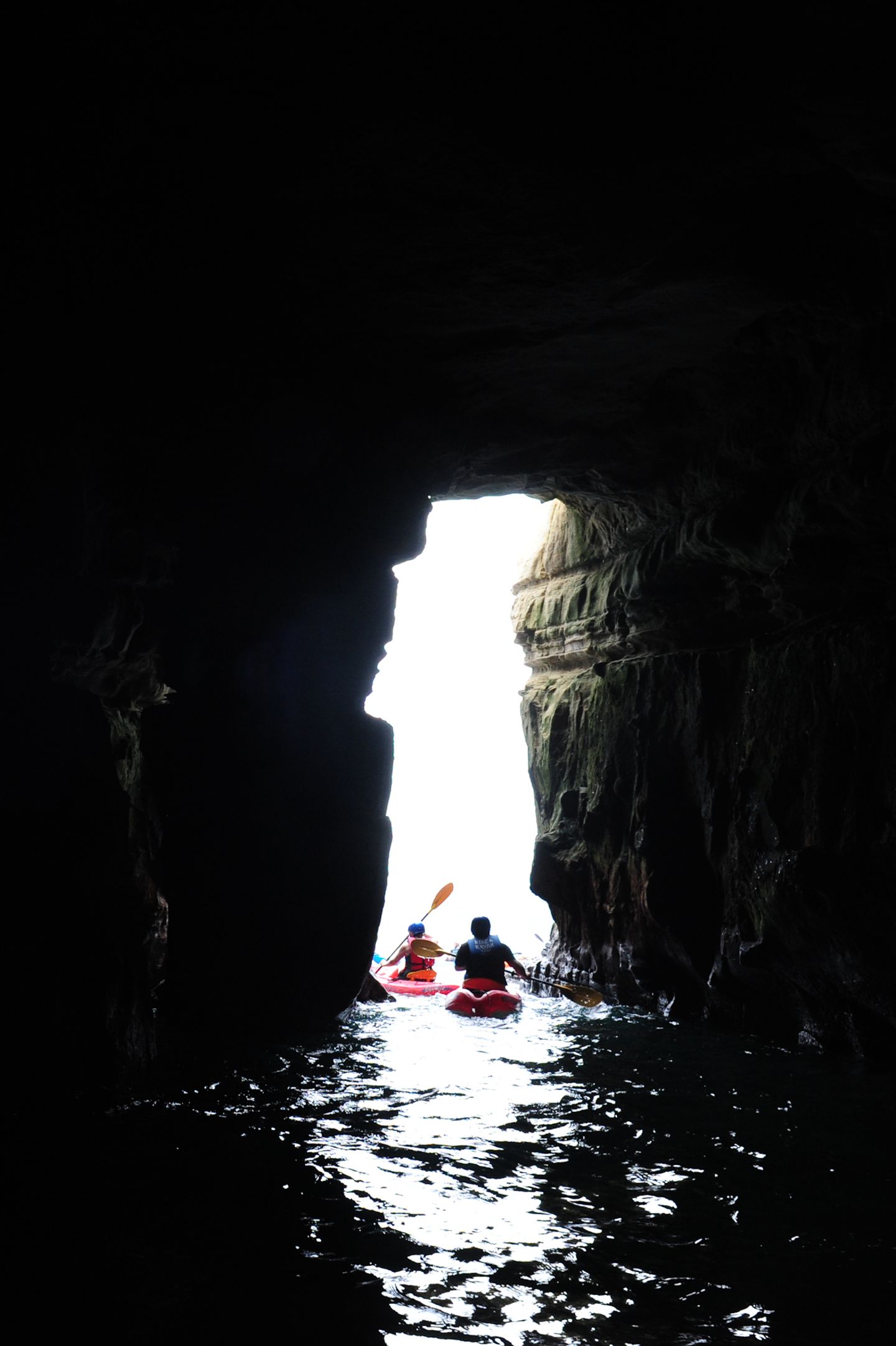 Kayaking in cave